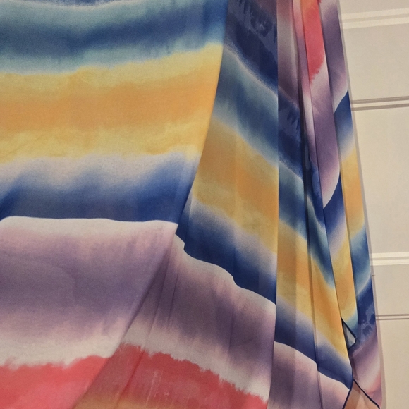 Fantastic Fawn rainbow tie dye dress boho flowy vibrant colors sz medium NWOT Ne - Picture 5 of 9